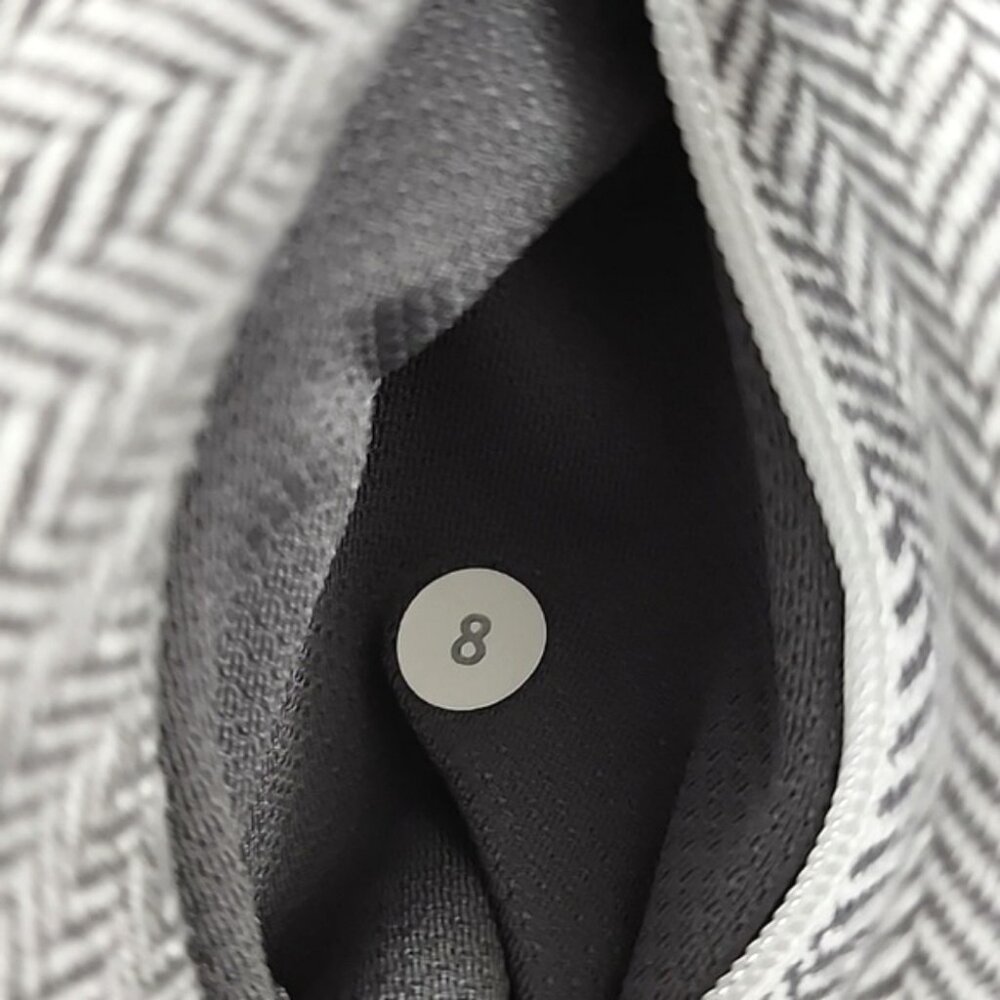 Lululemon Kanto Catch Me Long Sleeve Heathered Herringbone White Stretch Size 8 - Picture 12 of 16